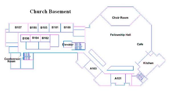 Church basement floor plan